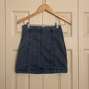 Free People denim mini skirt